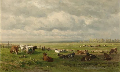 Ängslandskap med boskap, c.1880